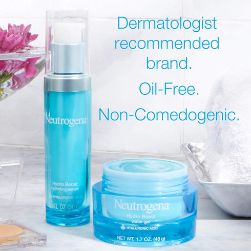 Neutrogena Hydro Boost Hydrating Hyaluronic Acid Serum, Oil-Free and Non-Comedogenic Face Serum Formula for Glowing Complexion, Oil-Free & Non-Com...