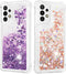 ANSHOW [2 Pack Samsung Galaxy A33 5G Case for Women Girls Liquid Glitter Cases, Cute Sparkly Clear Shiny Bling Slim Thin Protective Phone Case for...