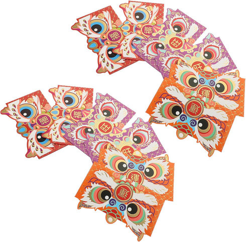COHEALI Chinese Red Envelopes 12Pcs Traditional Chinese New Year Red Envelopes 2024 Year Dragon Hong Bao Money Pockets...