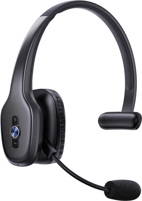 Bluetooth Headset, Trucker Bluetooth Headset with Microphone, 60 Hours Working Time Wireless on-Ear Headset for Computer Cell Phone Trucker Home O...
