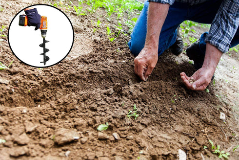 Ashman Auger 12inch One Pack, Garden Plant Flower Bulb Auger for Planting Bulb seedlings...