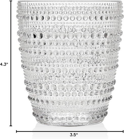 Godinger Lumina Set of 4 Double Old Fashioned Glasses Clear...