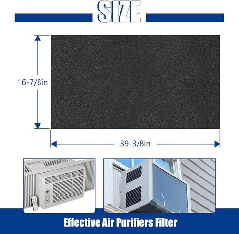 Cut to Fit Foam Pad Pre Filter, Air Purifiers Filter Replacement, Compatible with Most Air Conditioner, Trash Cans, Dehumidifier, 39 x 16 inch, 1 ...