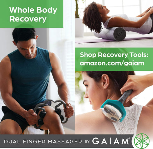 Gaiam Finger Massager Dual-Sided Hand Massage Roller Tool for Circulation, Stress, Arthritis and Hand Pain Relief...