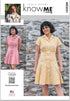 Know Me Misses' Button Front Dresses Sewing Pattern Kit, Design Code ME2031, Sizes 18-20-22-24-26...