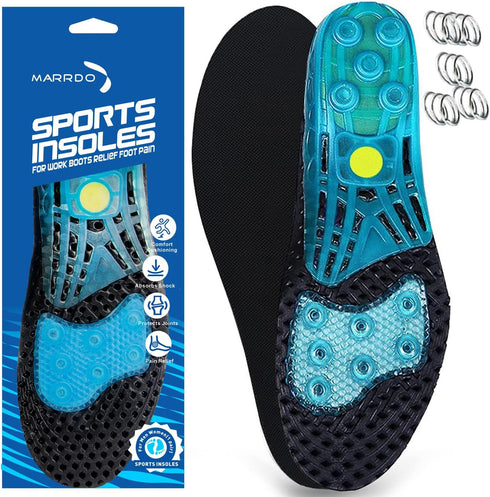 Cloud Soles for Men Women, Silica Gel Sport Shoe Insole, Spring Cushioning Shock Absorption Shoe Insert,Forefoot Enhances Massaging Insoles,Planta...