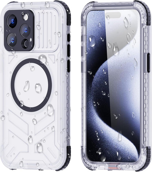 IP68 Waterproof Case for iPhone 15 Promax, 100% Passed The Waterproof Quality Test,360° Full-Enclosure Design,Compatible with MagSafe,Underwater C...
