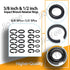 Contains 20 1/2" 3/8' Set Impact Wrench Retainer Rings Wrench Socket Clip with O-Rings Replacement for Electric Wrench/Pneumatic Wrench Square Dri...