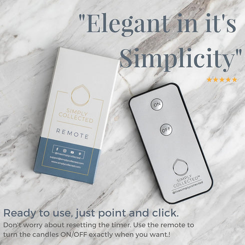 Remote Control | Ready to use 3D Flameless Candle Collection | Battery Included | Easy ON/OFF function...