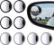 8 Pcs Blind Spot Mirrors for Car, 1.97’’ Round HD Convex Mirror, 360° Wide Angle Side View Mirror with ABS Housing for a wide range of models (bla...