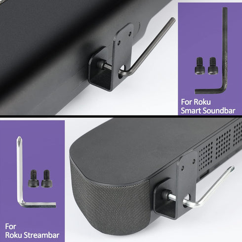 Wall Mount Bracket for Roku Streambar,Roku Smart Soundbar, Sturdy Soundbar Holder for Roku, with Silicone Remote Cover...