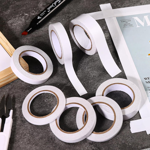 14 Rolls Double Sided Tape for Crafts Scrapbooking Multi-Purpose and Multi-Size Tape for Arts, Photography, Gift Boxes, Card Making, Paper Backing...