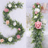 DearHouse Faux Eucalyptus Garland Plant, 2 Pack Artificial Vines Hanging Eucalyptus Leaves Greenery Garland for Wedding Backdrop Arch Wall Decor, ...