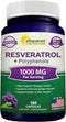 aSquared Nutrition Natural Resveratrol with Red Wine Extract - 180 Capsules - Trans Resveratrol Antioxidant Supplement Pills for Pure Heart Health...