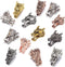 AD Beads Solid Metal 10 Pieces 12x15mm Dragon Head Spacer Assorted Mixed Color Beads...