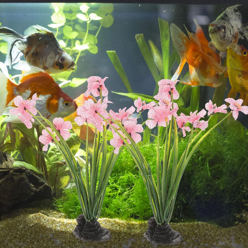 NOLITOY 2Pcs Aquarium Landscaping Silk Aquarium Plants Betta Fish Tank Accessories Fish Tank Decoration Aquatic Plant Models Aquarium Accessory...