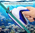 Magnetic Aquarium Fish Tank Cleaner, Fish Tank Magnetic Glass Cleaner, Glass Algae Fish Tank Scrapers Glass Cleaner Floating Brush with Handle Des...