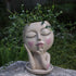Face Flower Pots Head Planter, Cute Resin Face Planters for Indoor Outdoor Plants, Macetas para Plantas Unique Head Plant Pot Face Vase with Drain...