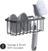 SunnyPoint NeverRust Deluxe Kitchen & Bathroom Sink Sponge Holder Organizer with Adhesive Mount - Additional Suction Cup Included – Sponge & Brush...