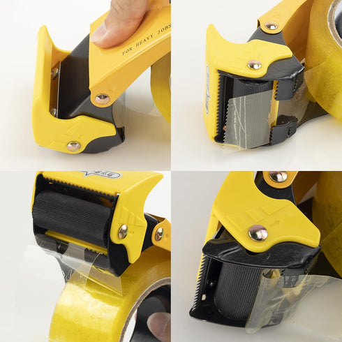 ?Upgraded?PROSUN Blade Safety Pink Cover 2 Inch Professional Packing Tape Dispenser Packaging Metal Handheld Tape Gun Sealing Cutter TG11...