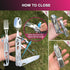 6-in-1 Detachable Camping Utensils Flatware Set - Multi-Function Travel Pocket Cutlery Folding Spoon, Fork, Knife, Wine Bottle Opener Can Opener P...