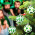 St. Patrick's Day Ball Ornaments, 12PCS Green Shamrocks and Hat Fabric Wrapped Balls, Decorative Hanging Ornaments for Tree Home Office Bedroom Pa...