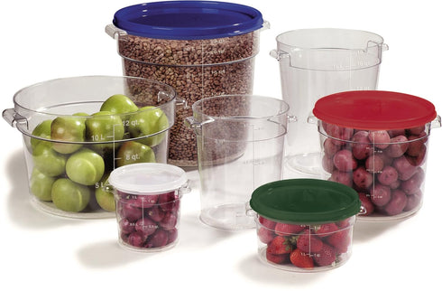 Carlisle FoodService Products Storplus Round Food Storage Container with Stackable Design for Catering, Buffets, Restaurants, Polycarbonate (Pc), ...