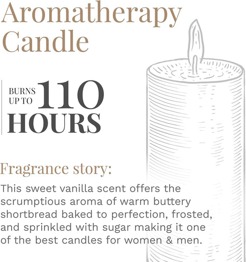 Candle-lite Scented Candles, Creamy Vanilla Swirl Fragrance, One 18 oz. Single-Wick Aromatherapy Candle with 110 Hours of Burn Time, Off-White Col...