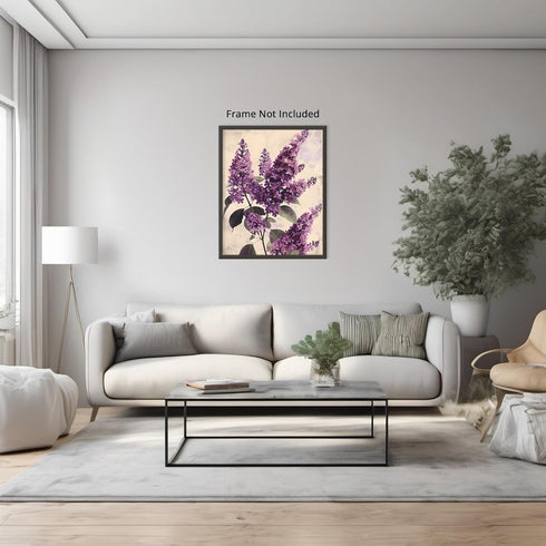 Posterizer 1 pcs-unique purple flowers-girly decor-Floral & Botanical Art-Abstract & Modern Art-Decor for Home & Office- UNFRAMED Wall Art...