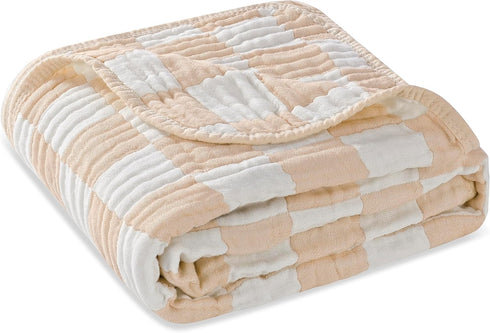 Ultra Soft Muslin Baby Blanket, Made of Viscose from Bamboo, A Versatile Swaddle and Bed Blanket for Babies, Toddlers, Boys, and Girls (1 Pack)....