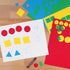 Basic Shapes 1: Circles, Triangles, Squares, Ovals, 676 Pieces US Made Card Stock Punch Out Geometric Shapes in 3 Sizes and 4 PRIMARY Colors for M...