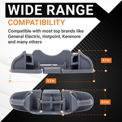 Ultra Durable W10508950 Dishwasher Stop Track Replacement Part by BlueStars - For Whirlpool Kenmore Dishwashers - Replaces W10199682 WPW10508950 8562015 2684662 AP6022472 PS11755805 - PACK OF 2