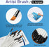 Falling in Art Paint Brushes Set, 12 PCS Nylon Professional Angled Paint Brushes for Watercolor, Oil Painting, Acrylic, Face Body Nail Art, Crafts...