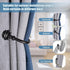 Curtain Holdbacks, 2Pcs Curtain Tiebacks Wall Mounted with Screws, Decorative Curtain Holders for Bedroom Livingroom Office Home,Black...