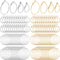 96Pcs Hoop Earrings Finding, Hypoallergenic Alloy Round Earring Hoops for Jewelry Making, Gold Silver Open Beading DIY Earrings Craft Art Accessor...