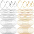 96Pcs Hoop Earrings Finding, Hypoallergenic Alloy Round Earring Hoops for Jewelry Making, Gold Silver Open Beading DIY Earrings Craft Art Accessor...