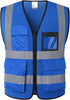JKSafety Reflective Safety Vest for Men Women With 8 Pockets Hi Vis Work Construction Vest High visibility Vest Meet ANSI/ISEA Compliant(70-Blue-X...