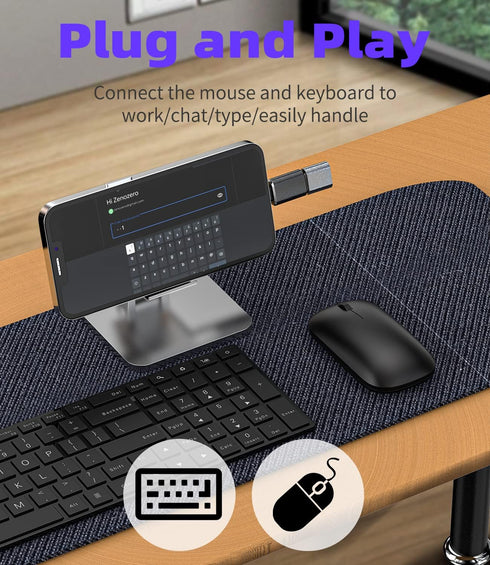 zoyuzan Compatible for Lightning Male to USB 3.0 Female Adapter OTG Cable Compatible with iPhone 11 12pro max Mini Xr X xs 8 7 se Plus iPad Air,Ca...