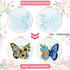 Yinder 5 Sets Embroidery Beginners Kit with Butterfly Flower Patterns and Instructions Cross Stitch Kits for Starter DIY Adult Kids Butterfly Patt...