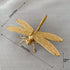 Gold Dragonfly Sculpture Solid Metal Insect Ornament Mini Insect Figurine for Home Office Garden Desktop Decor (Dragonfly)...