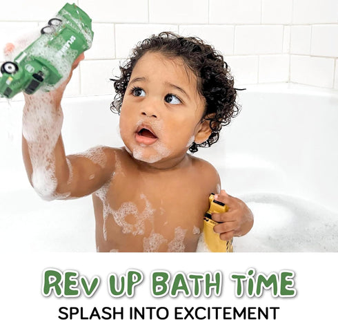 Mold Free Bath Toys for Babies and Toddlers, Car No Hole Bath Toys, Non Squirting Bath Toys no Mold for Tub, Beach, Pool, BPA-Free, Safe, Fun Infa...