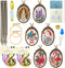 ZOCONE 6 Packs Embroidery Necklace Kit, Embroidery Pendant Kit Mini Cross Stitch Kit with 4 Hoops, Necklace, Pendant, Stamped Pattern Cloth, Instr...