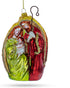 Nativity Scene Blown Glass Christmas Ornament...