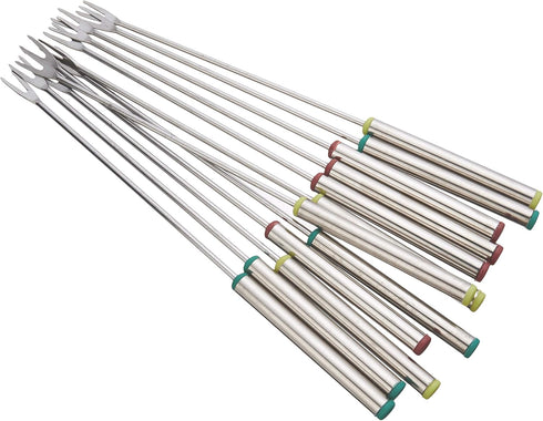 Fox Run Stainless Steel 9.5" Fondue Forks, 9.25 x 0.5 x 0.5, Metallic...