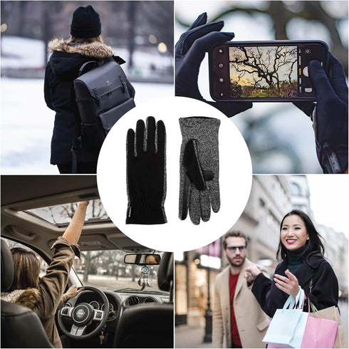 isotoner Women's Unlined Water Repellant Touch Screen Gloves, Black, One Size...