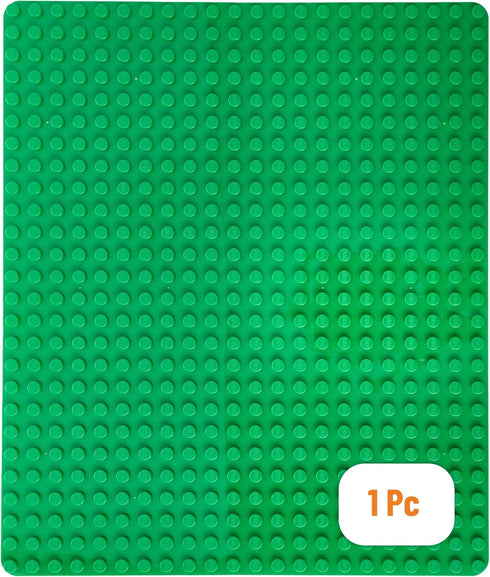 Strictly Briks Classic Big Briks Stackable Baseplates, Large Pegs for Ages 3 and Up, 100% Compatible with All Major Brands, Green, 1 Piece, 13.75"...
