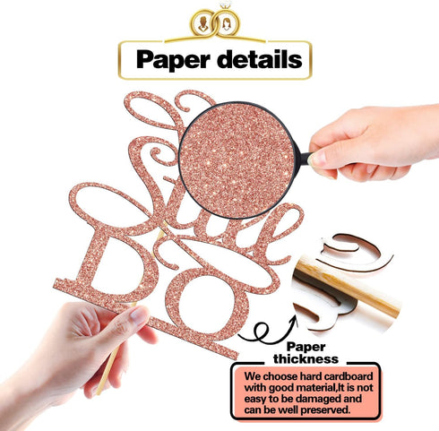 Rose Gold Glitter We Still Do Cake Topper - Vow Renewal/Bride Shower/Marriage & Engagement/Wedding Anniversary Party Decoration Supplies...