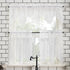 No. 918 Alison Floral Lace Sheer Rod Pocket Kitchen Curtain Valance, 58" x 14", White...