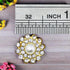 50 pcs Pearl Rhinestone Crystal Embellishments Decoration Brooch Flatback DIY Craft for Flower Bow Headband Dress Accessory 14mm (Gold)...
