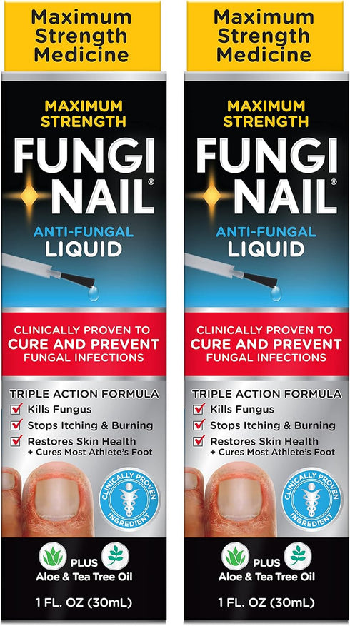 Fungi-Nail Anti-Fungal Liquid Solution, Kills Fungus That Can Lead to Nail & Athlete’s Foot with Tolnaftate & Clinically Proven to Cure and Preven...